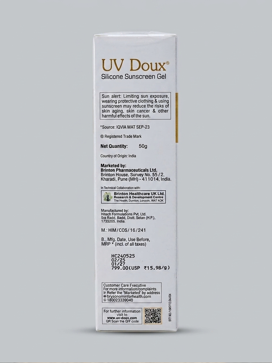UV Doux Silicone Sunscreen Gel SPF 50